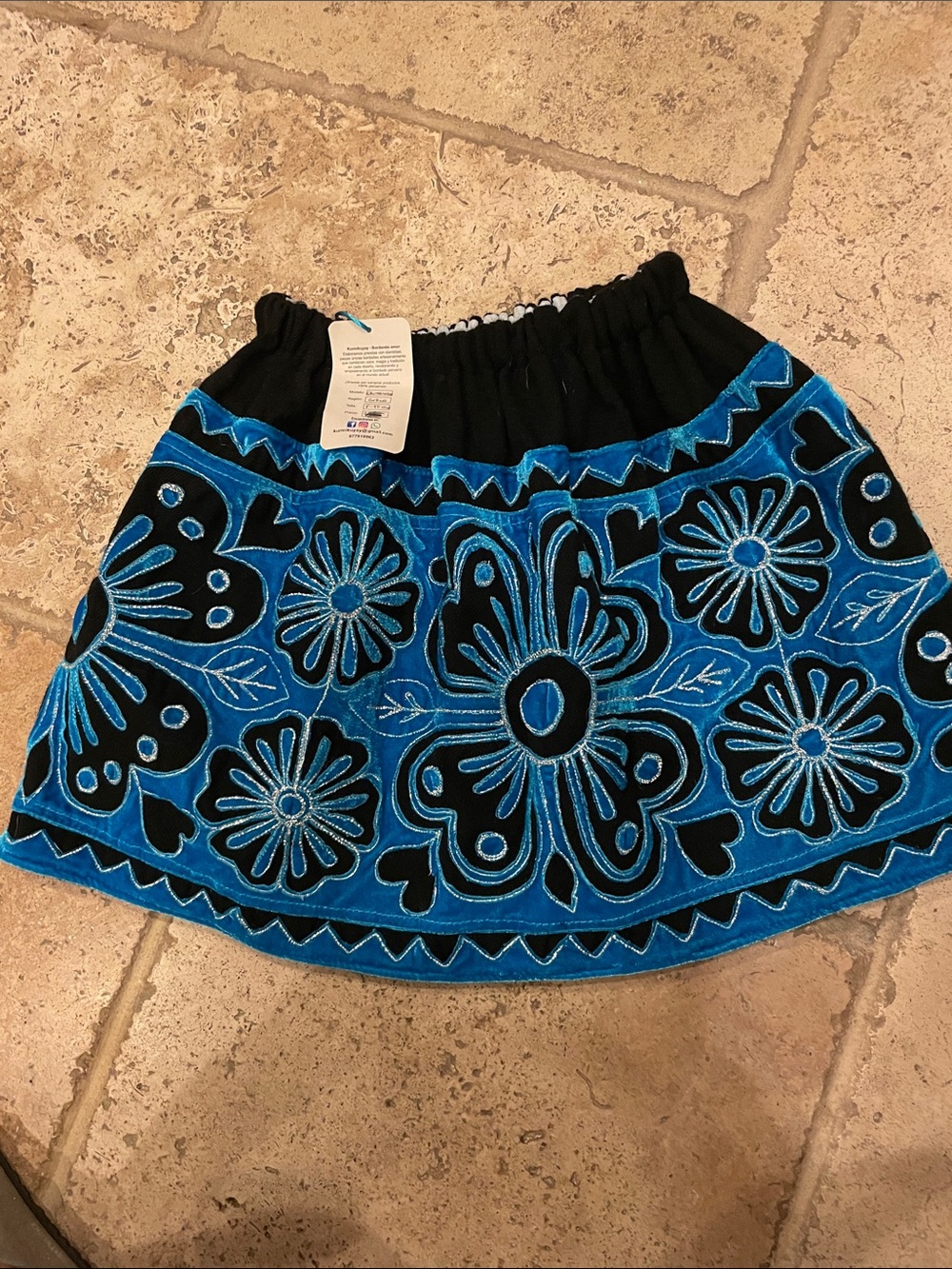 Girls handmade pollera(skirt) from Peru